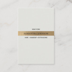 Elegant imitation gold strip business card