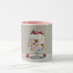 Elegant Impasto Raspberry Dessert Sweet Birthday Mug