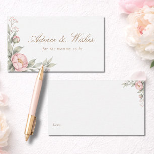 Elegant In Bloom Advice & Wishes Mummy To Be Enclosure Card