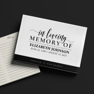 Elegant In Loving Memory Guest Book