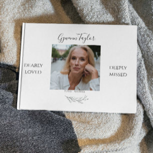 Elegant In Loving Memory   Memorial Guest Book