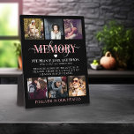 Elegant In Loving Memory Photo Collage Memorial Plaque<br><div class="desc">An elegant tribute photo plaque to display in your home with love and pride. Featuring 6 precious pictures of your lost loved one, the text "in loving memory", their name, birth/death dates, and the remembrance saying "Because someone we love is in heaven. There is a little piece of heaven in...</div>
