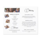 Elegant In Loving Memory Photo Funeral Program