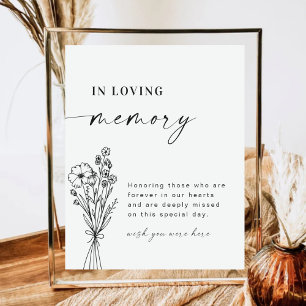 Elegant In Loving Memory Wedding Sign