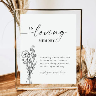 Elegant In Loving Memory Wedding Sign