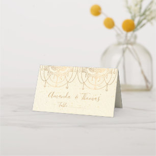 Elegant Indian Tradiational Design Wedding Place Card