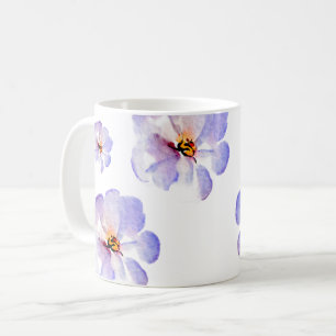 Elegant Indigo Watercolor Flower Coffee Mug