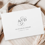 Elegant Initial Script Monogram Classic Wedding Guest Book<br><div class="desc">Elegant Initial Script Monogram Classic Wedding guest book features a delicate ampersand and your initials,  along with the bride and groom's names and wedding date.</div>