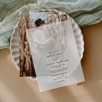 Elegant Initials Black Modern Chic Wedding