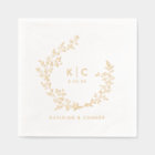 Elegant Initials Botanical Gold Classy Wedding