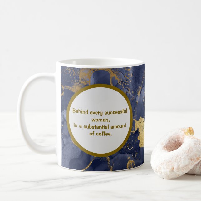 Elegant Inspirational Coffee Mug (With Donut)