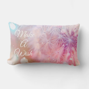 Elegant Inspirational Dandelion Make A Wish Lumbar Cushion