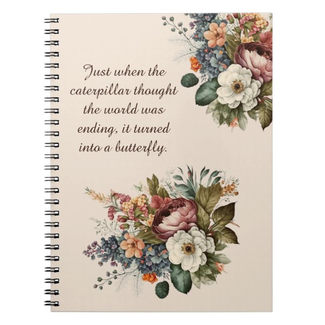 Elegant inspirational notebook or journal  (Front)