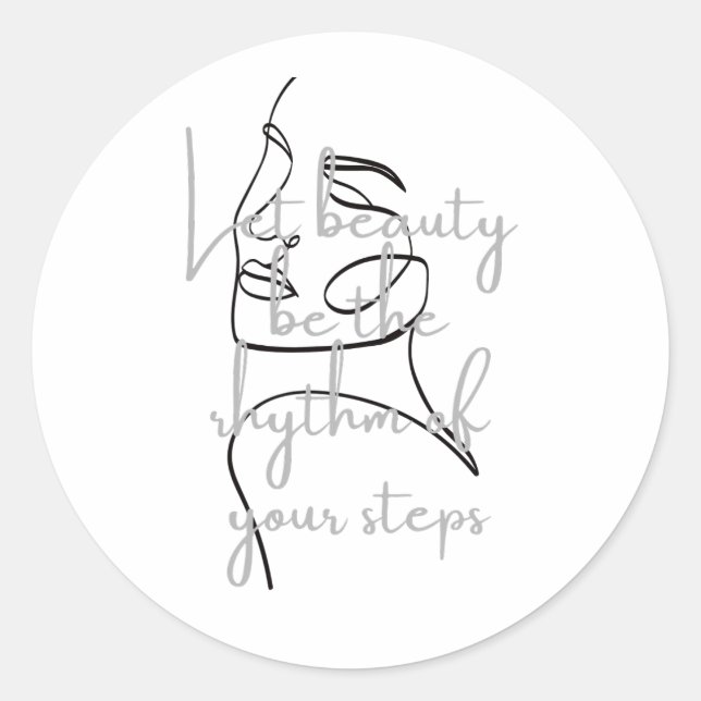 Elegant Inspirational Quote Sticker (Front)