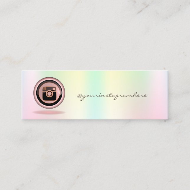 Elegant Instagram Social Media Mini Business Card (Front)
