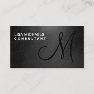 Elegant Interior Decorator Monogram Professional  Business Card