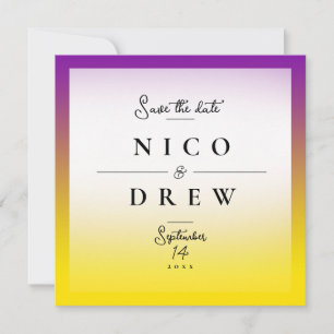 Elegant Intersex Pride Wedding Save The Date