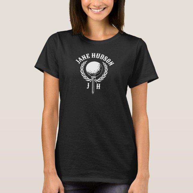Elegant Inverted Golf Monogram Design T-Shirt (Front)