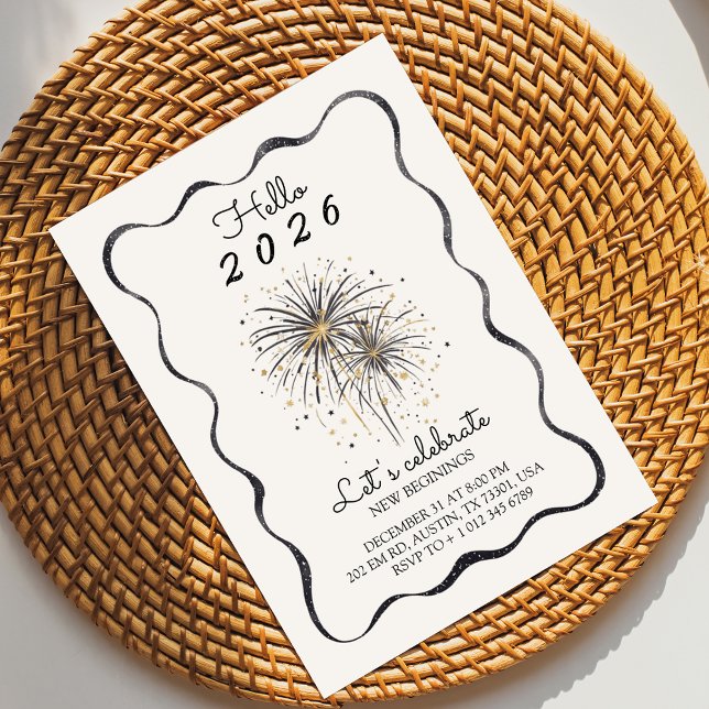 Elegant invitation card for a 2026 new year  (Creator Uploaded)