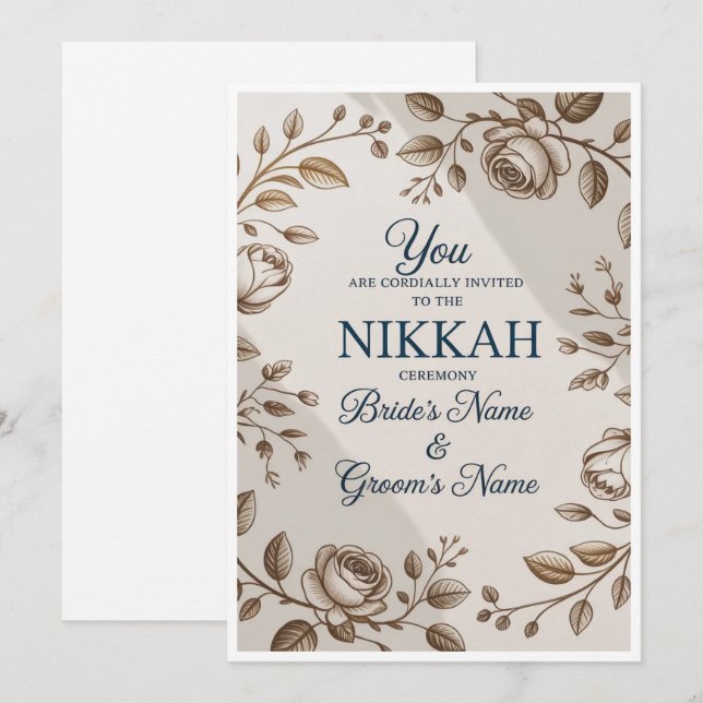Elegant Invitation 💍 – Customisable & Stylish Des (Front/Back)