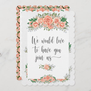 Elegant Invitation on Linen Stock