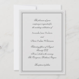 Elegant Invitation With Two Borders And Scrip Text