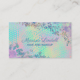Elegant Iridescent Glitter Business Card