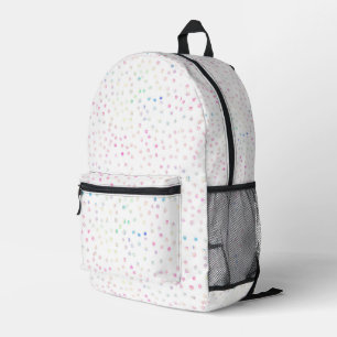 Elegant Iridescent Glitter Dots White Design Printed Backpack
