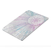 Elegant Iridescent Sun Moon Mandala Silver Design iPad Pro Cover (Side)