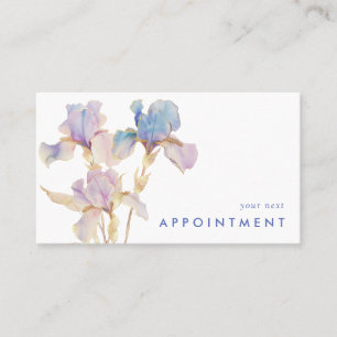 Elegant Iris Appointment Card
