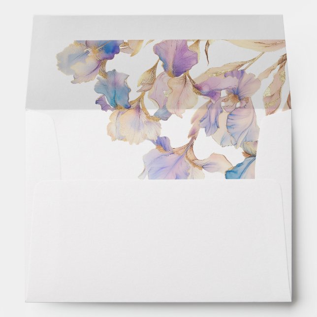 Elegant Iris  Envelope (Back (Bottom))