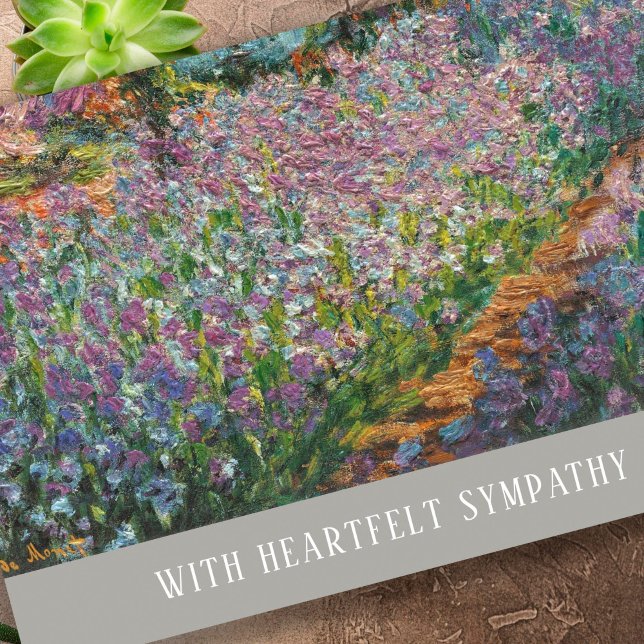 Elegant Iris Funeral Sorry For Your Loss Sympathy Card (Iris Elegant Bereavement Sympathy Cards)