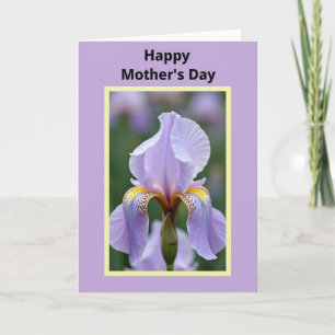 Elegant Iris Mothers Day Card