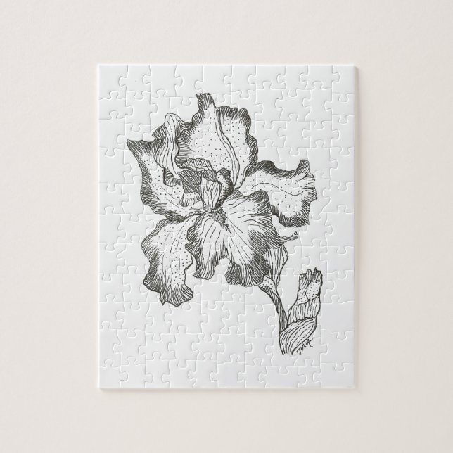 Elegant Iris Puzzle (Vertical)