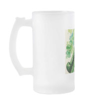 Elegant Irish Harp Frosted Stein - Celtic Music