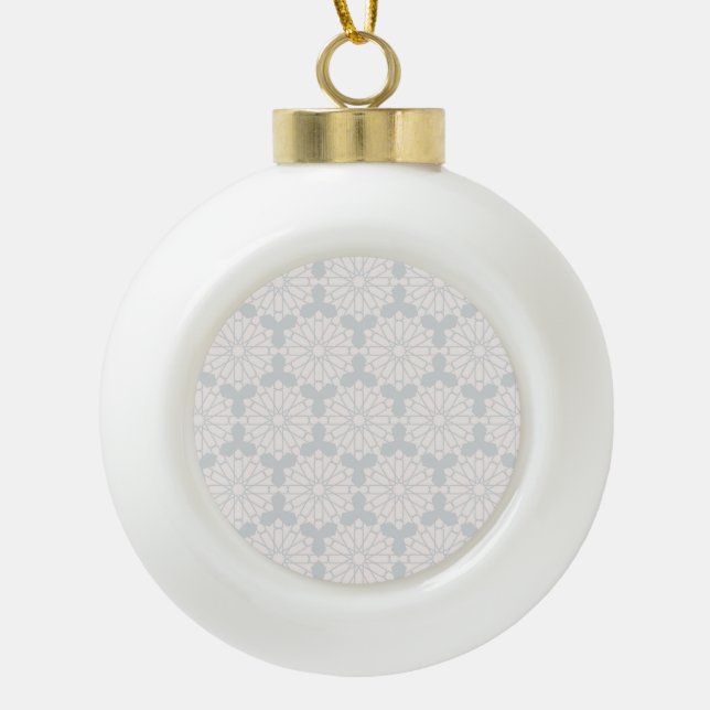 Elegant Islamic Art Design Ceramic Ball Christmas Ornament (Front)
