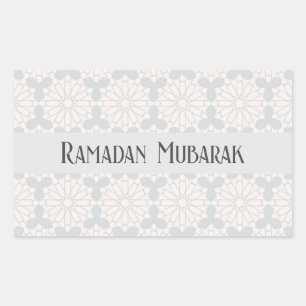 Elegant Islamic Art Design Rectangular Sticker