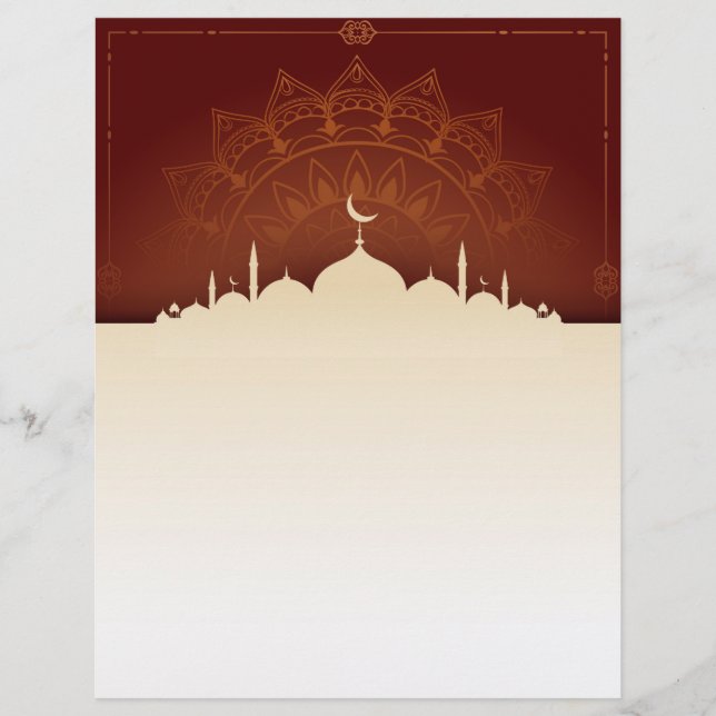 Elegant Islamic template Letterhead (Front)