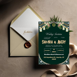 Elegant Islamic Wedding Invitation Card