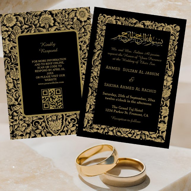 Elegant Islamic Wedding Nikah with QR code Invitation (Creator Uploaded)