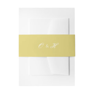 Elegant Island Citrus Belly Band Invitation Belly Band