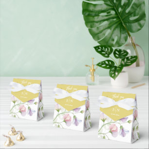 Elegant Island Citrus & Dewy Sweet Pea Wedding Favour Box