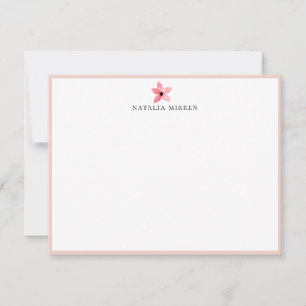 Elegant Island Pink Botanical Flower Card