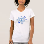 Elegant Israel fashion T-Shirt & Israeli Flag<br><div class="desc">T-Shirt: Elegant Israel fashion tops & Israeli flag with Hebrew personalised text / name - love my country,  patriots / sports fans</div>