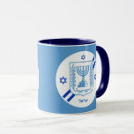 Elegant Israel Mugs & Israeli Flag / Coffee cup<br><div class="desc">Tea / Coffee Mugs: Elegant Israel fashion & Israeli flag with Hebrew personalised text / name - love my country,  office gifts,  weddings,  birthdays,  ,  holiday,  patriots / sports fans</div>
