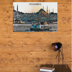 Elegant Istanbul Turkey Hagia Sophia Architecture  Poster