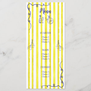 Elegant Italian Birthday Menu