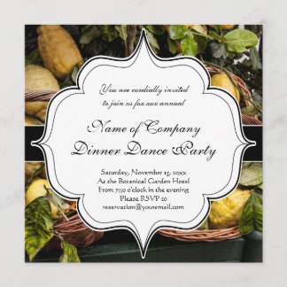 Elegant Italian Lemons in a Basket Invitation