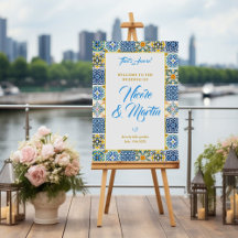 Elegant Italian Thats Amore Wedding Welcome Sign