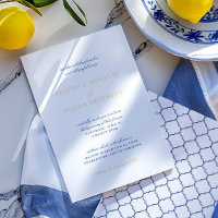 Elegant Italian Tiles Blue & Gold Wedding